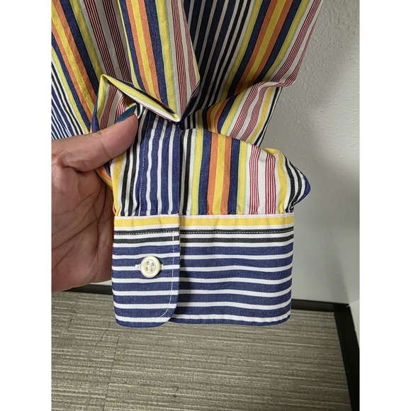 Polo Ralph Lauren Westerton Stripe Button Down Shirt Men Large Cotton Multicolor - Picture 4 of 7